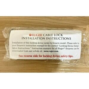 New Ruger Cable Gun Lock Handgun Safety Lock R15LC1 with 2 Keys Steel 8in